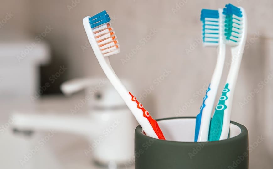 Toothbrush in the Bathroom