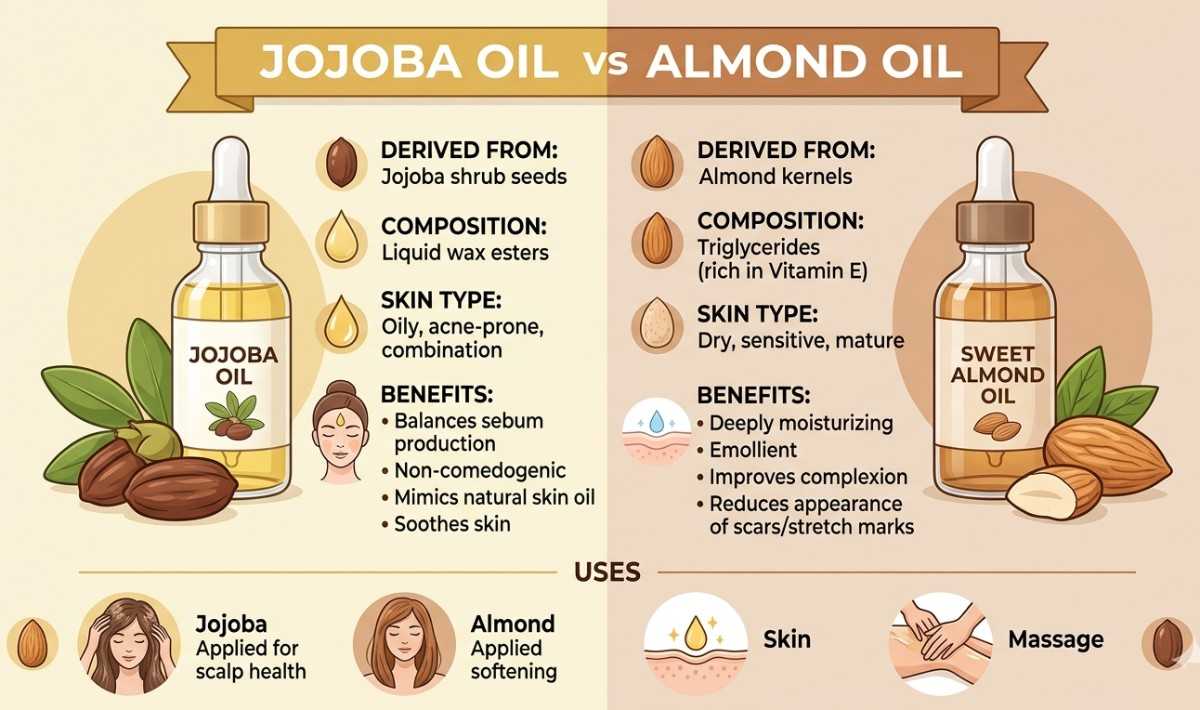 Jojoba Oil vs Almond Oil