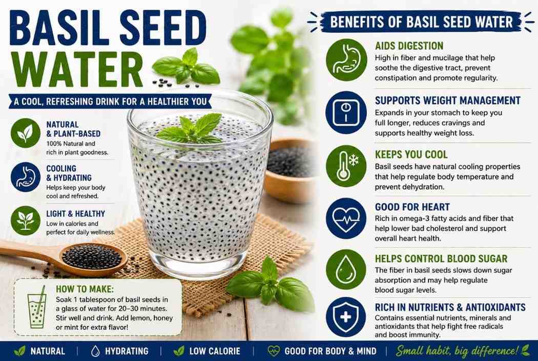 Basil Seed Water
