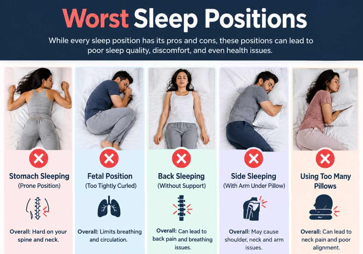 Worst Sleeping Positions